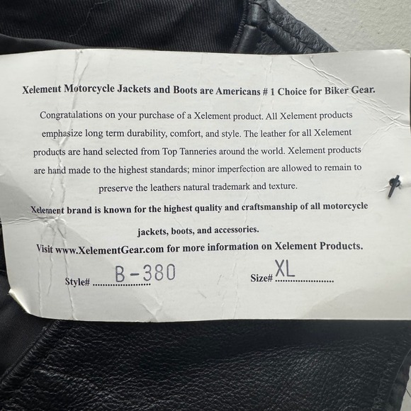 Xelement Womens Leather Motorcycle Vest XL Black Biker NWT Zip Front Pockets - Picture 8 of 9